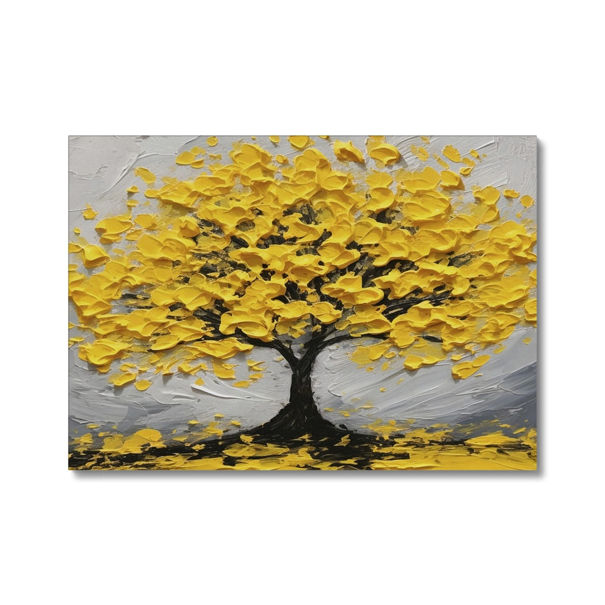 Golden Flourish  Framed Canvas