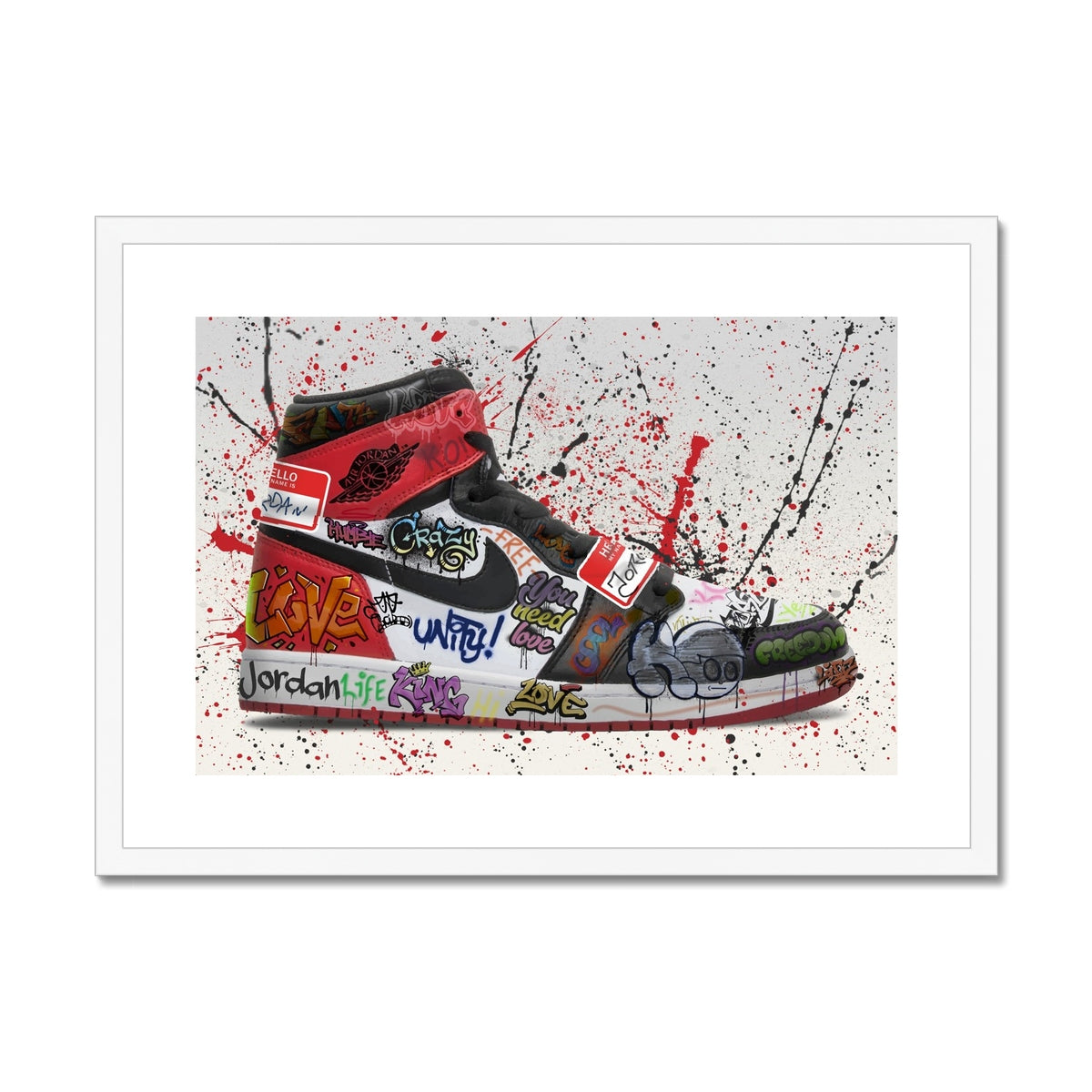 Jordan 1 OG Graffiti Framed & Mounted Print