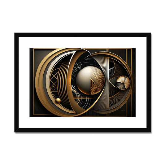 Golden Geometry Framed & Mounted Print