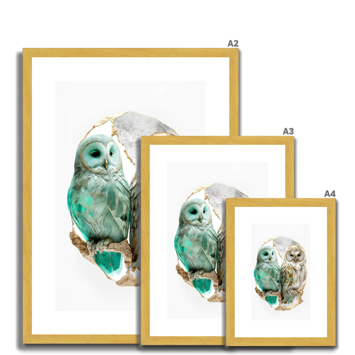 Enchanted Owls Antique Framed Print