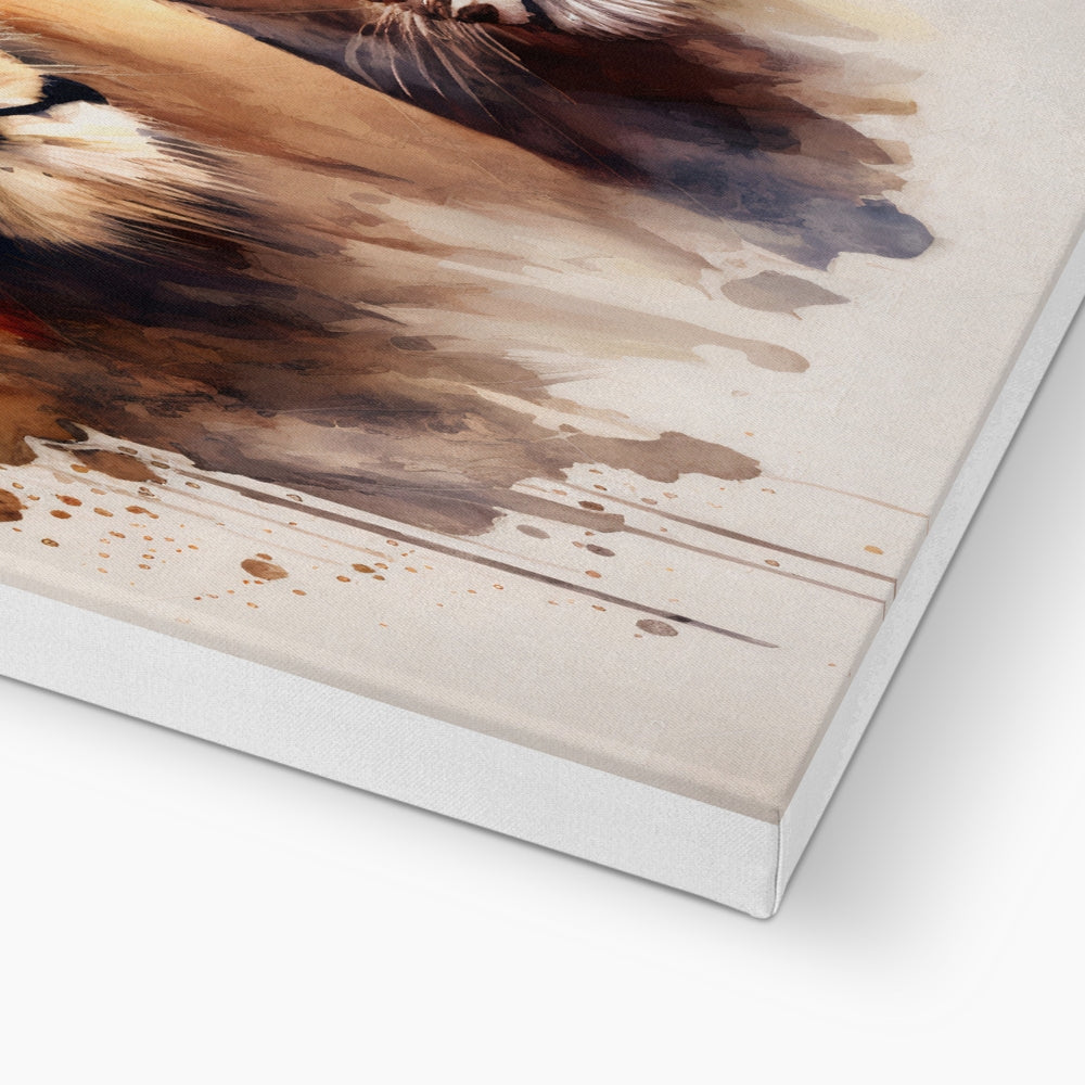 Watercolor Majesty Framed Canvas