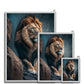 Jungle King Antique Framed Print