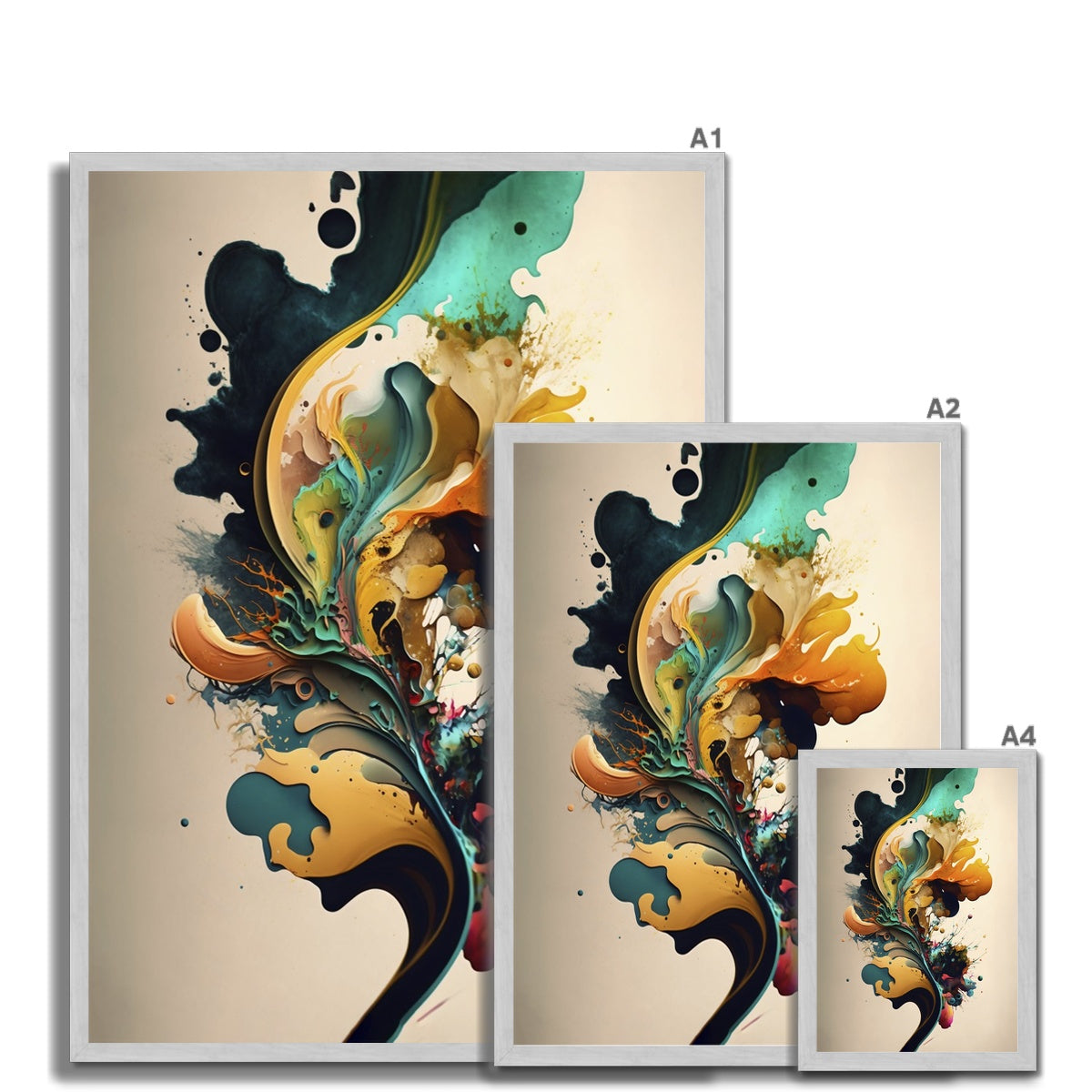 Abstract Burst Antique Framed Print
