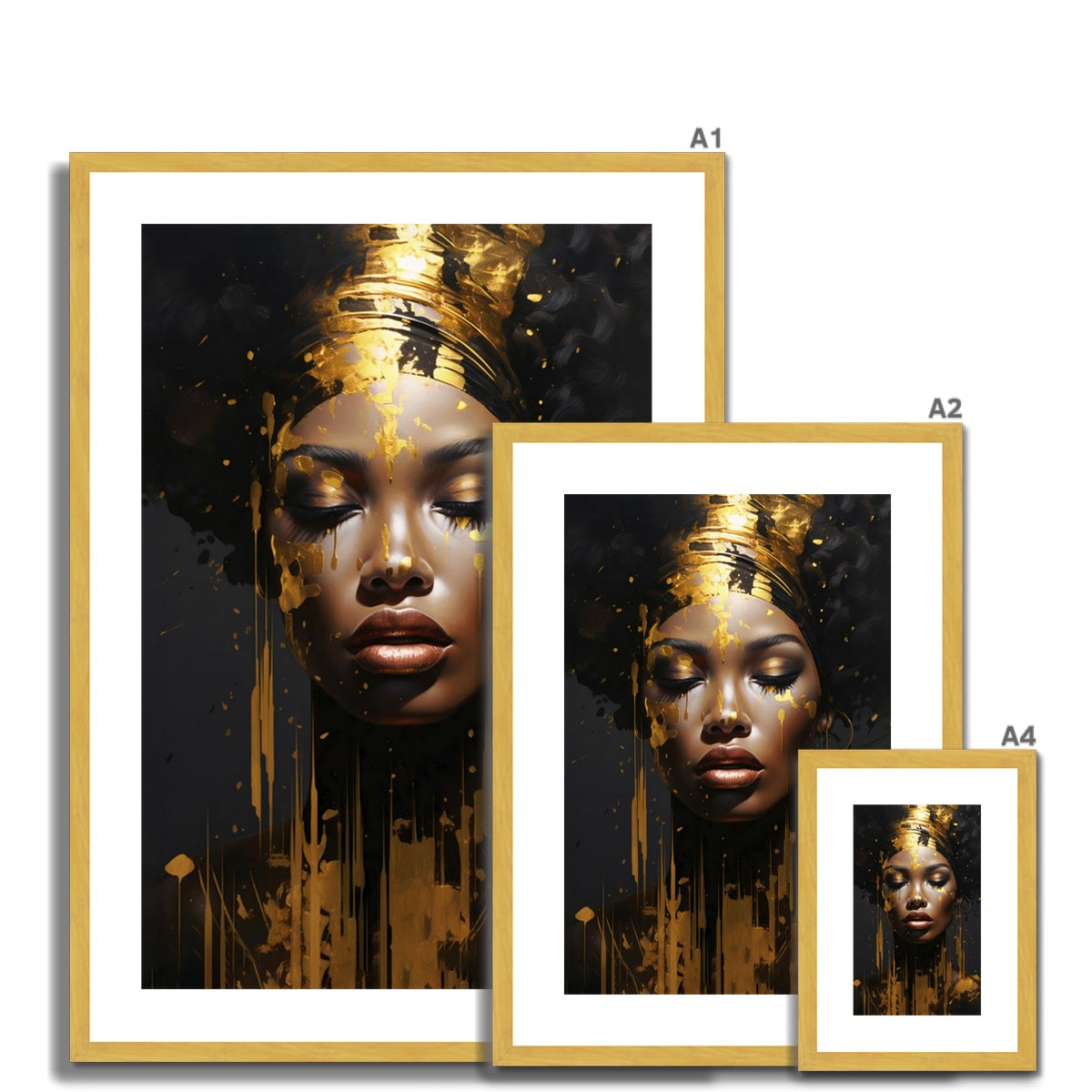 Golden Women Antique Framed & Mounted Print
