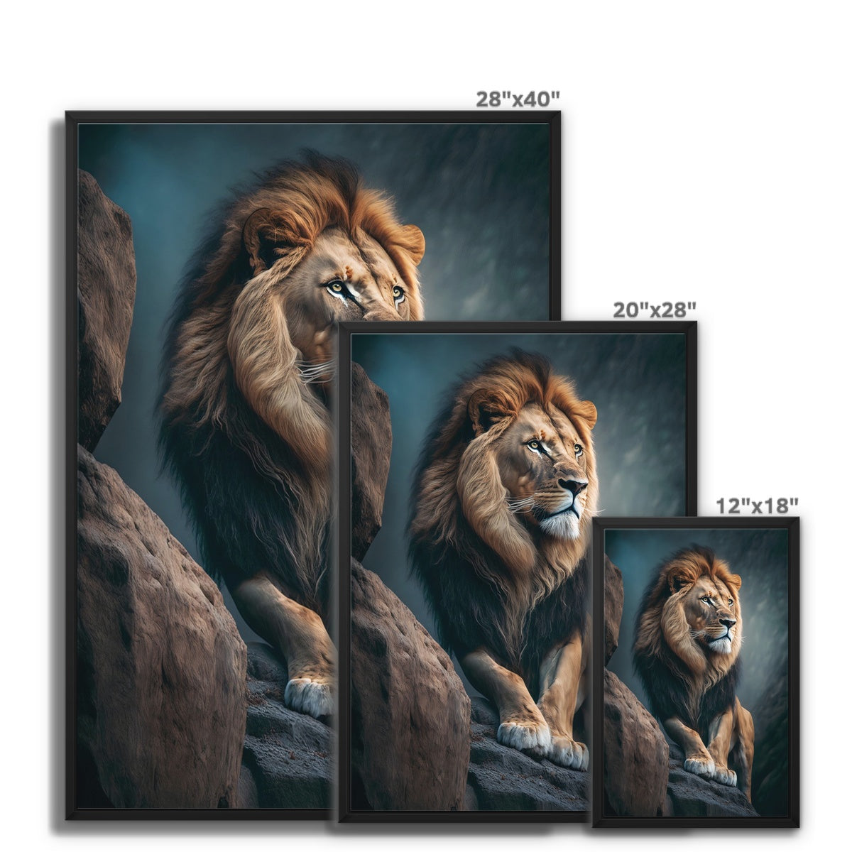 Jungle King Float Framed Canvas