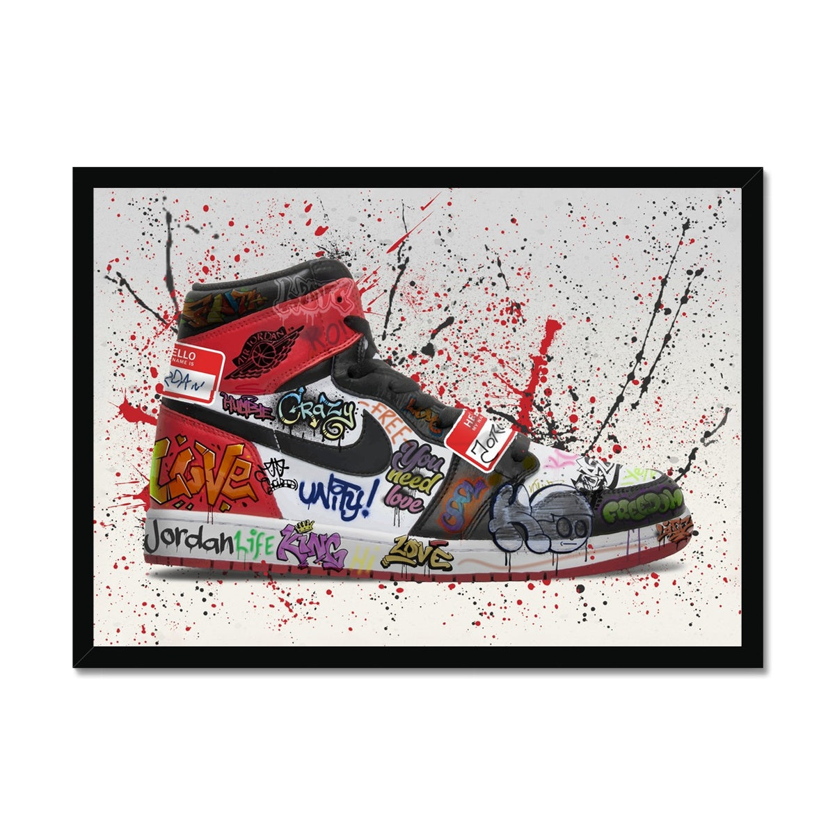 Jordan 1 OG Graffiti Framed Print