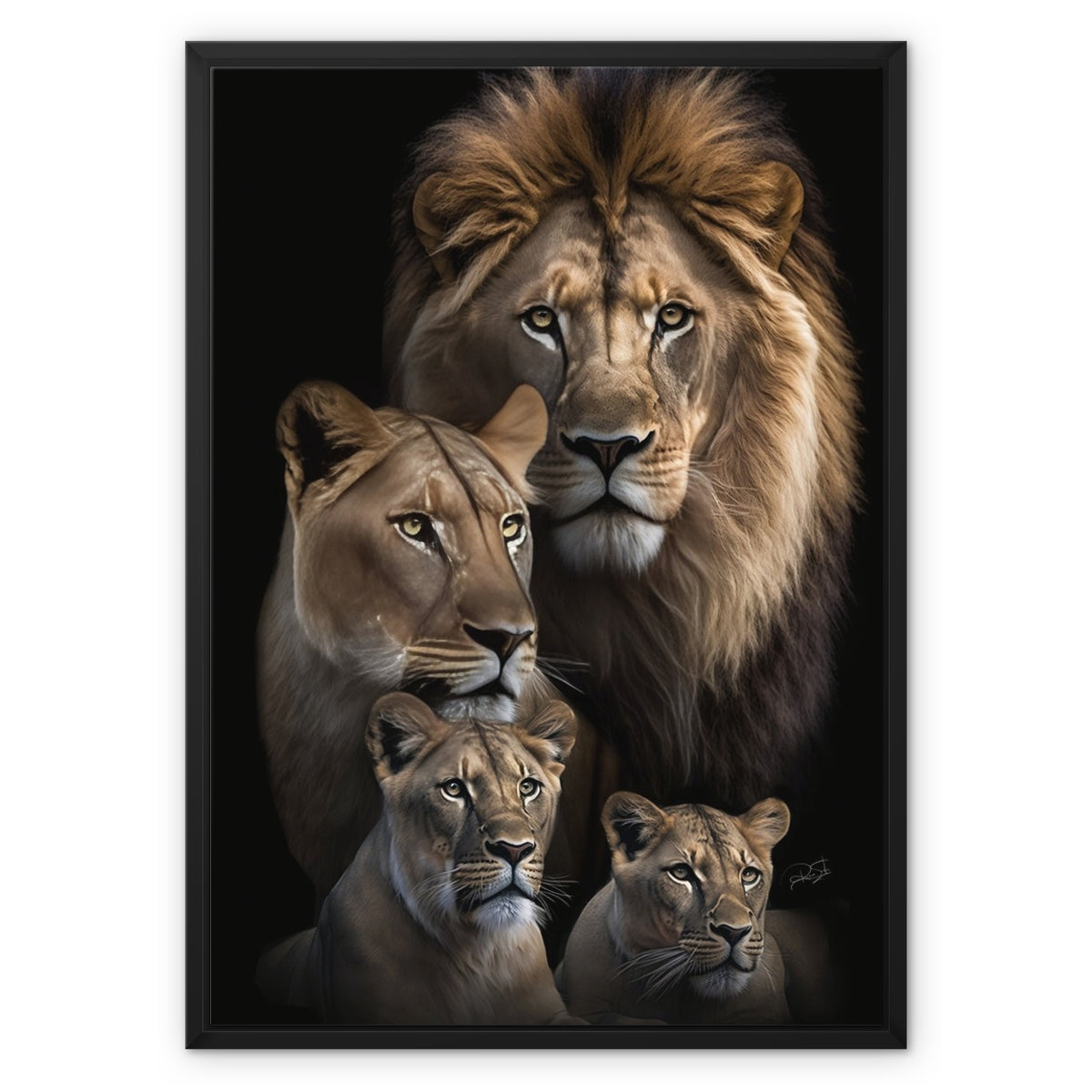 Family Pride Float Framed Canvas