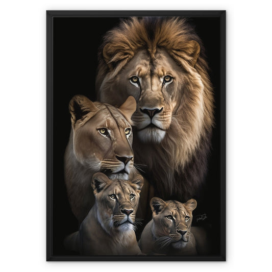 Family Pride Float Framed Canvas