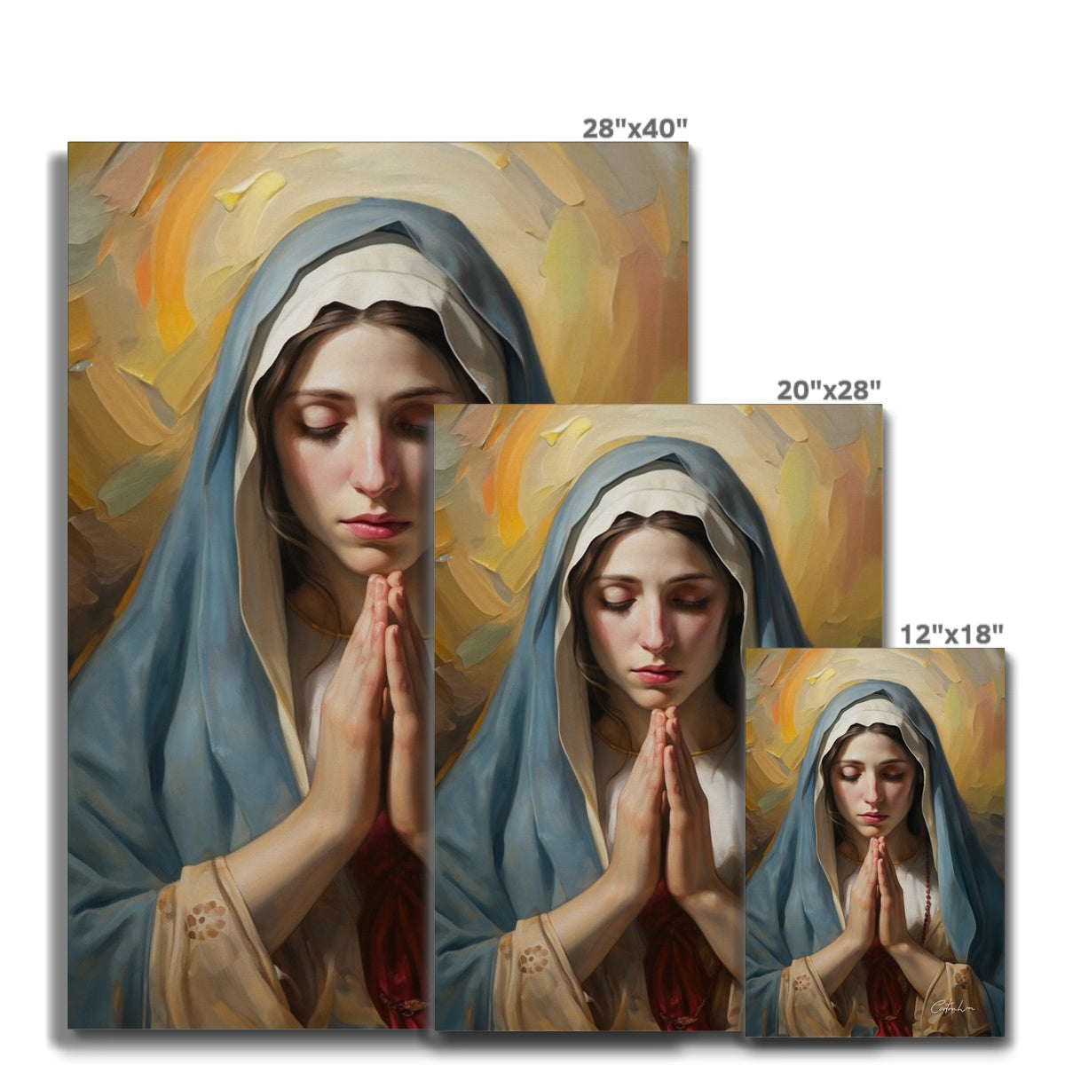 Mary's Devotion Framed Canvas