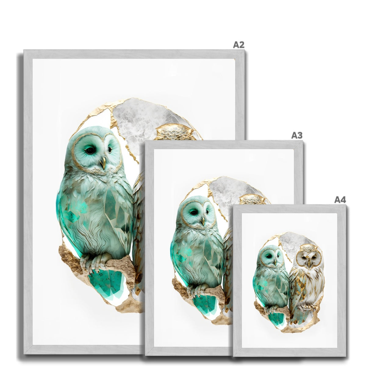 Enchanted Owls Antique Framed Print