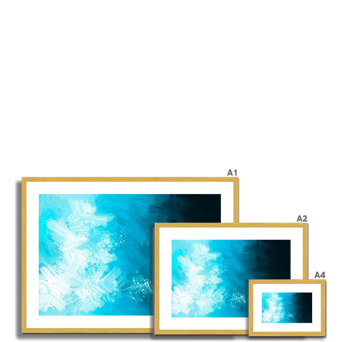 Blue Abyss Antique Framed & Mounted Print