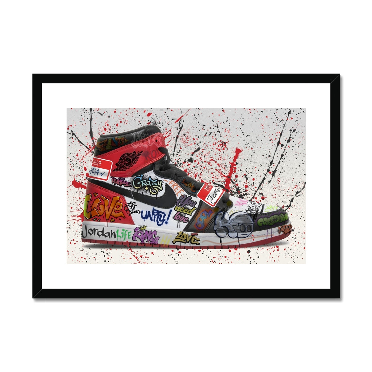 Jordan 1 OG Graffiti Framed & Mounted Print
