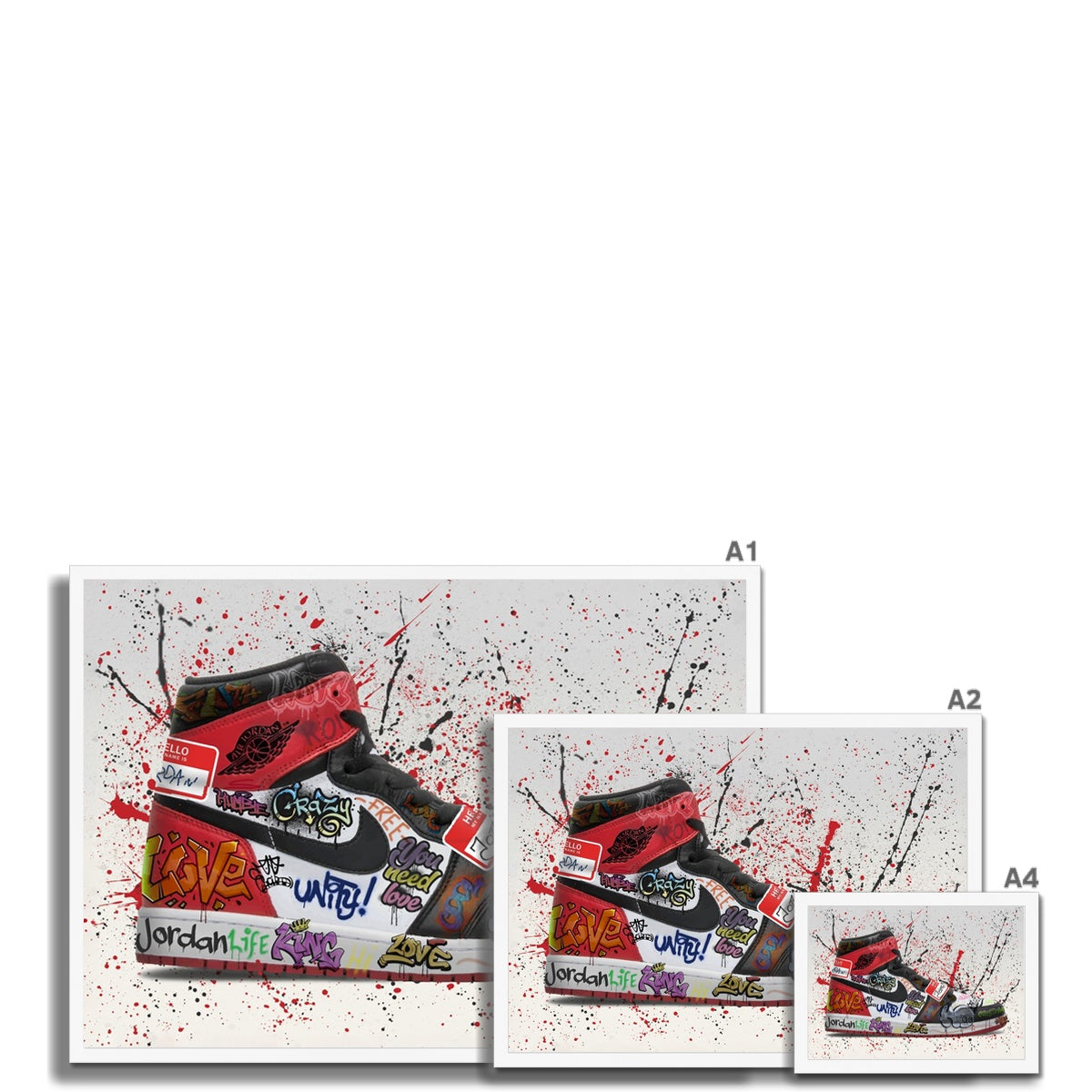 Jordan 1 OG Graffiti Framed Print