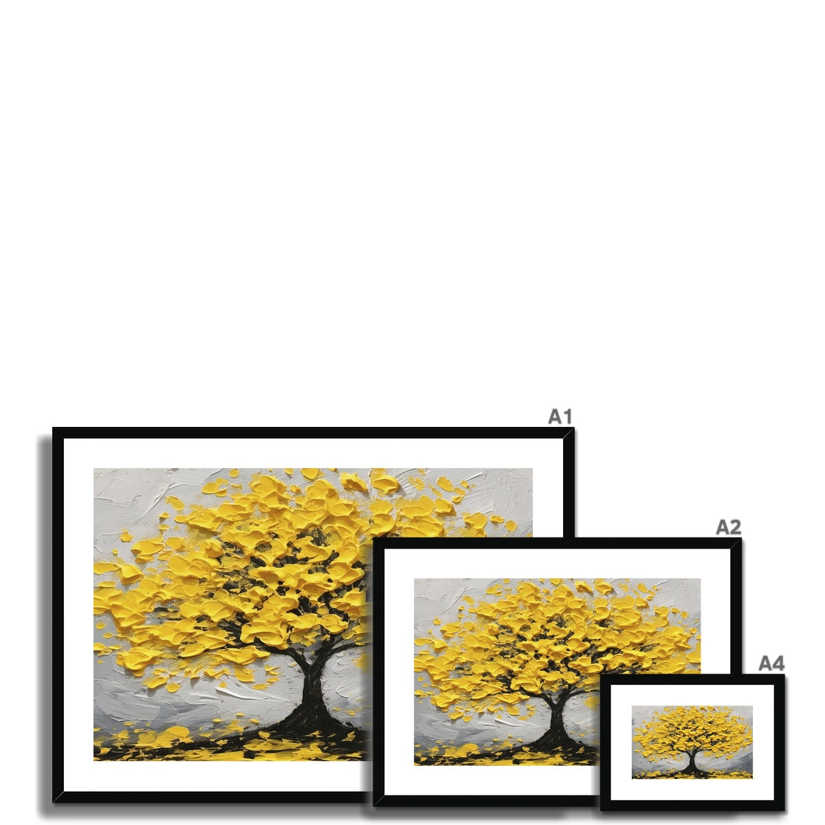 Golden Flourish Framed & Mounted Print