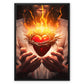 Heart of Divine Love Float Framed Canvas