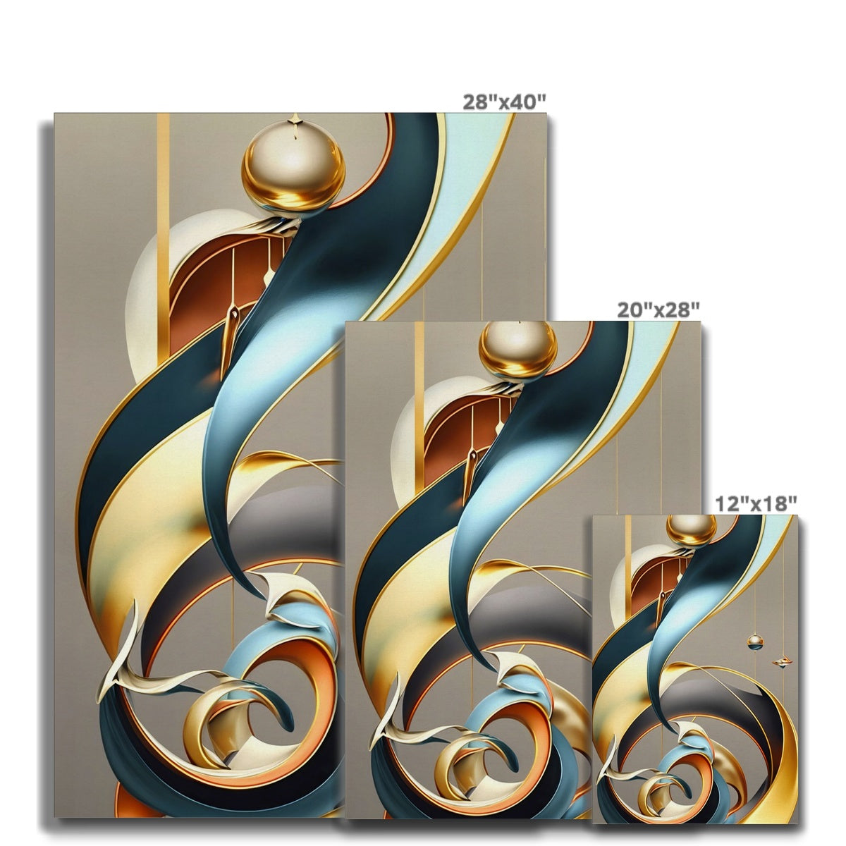 Golden Swirl Canvas