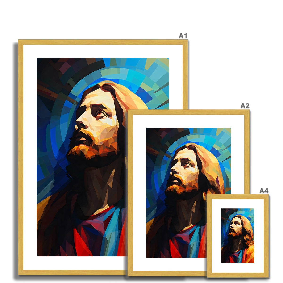 Christ in Prism Antique Framed & Mounted Print