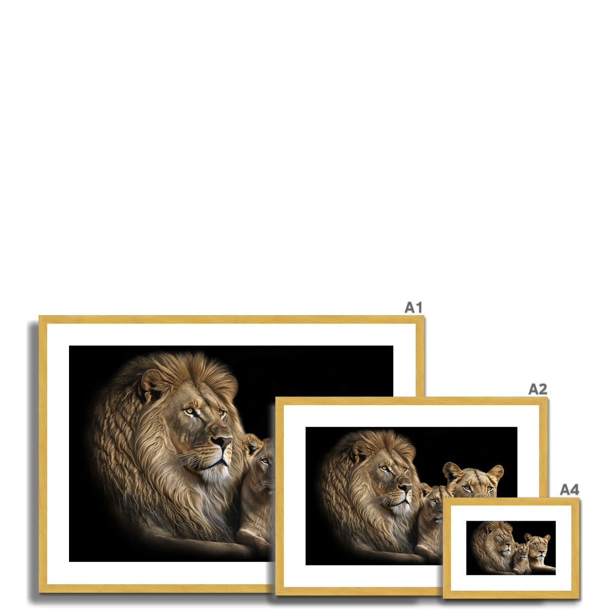 The Noble Trio Antique Framed & Mounted Print