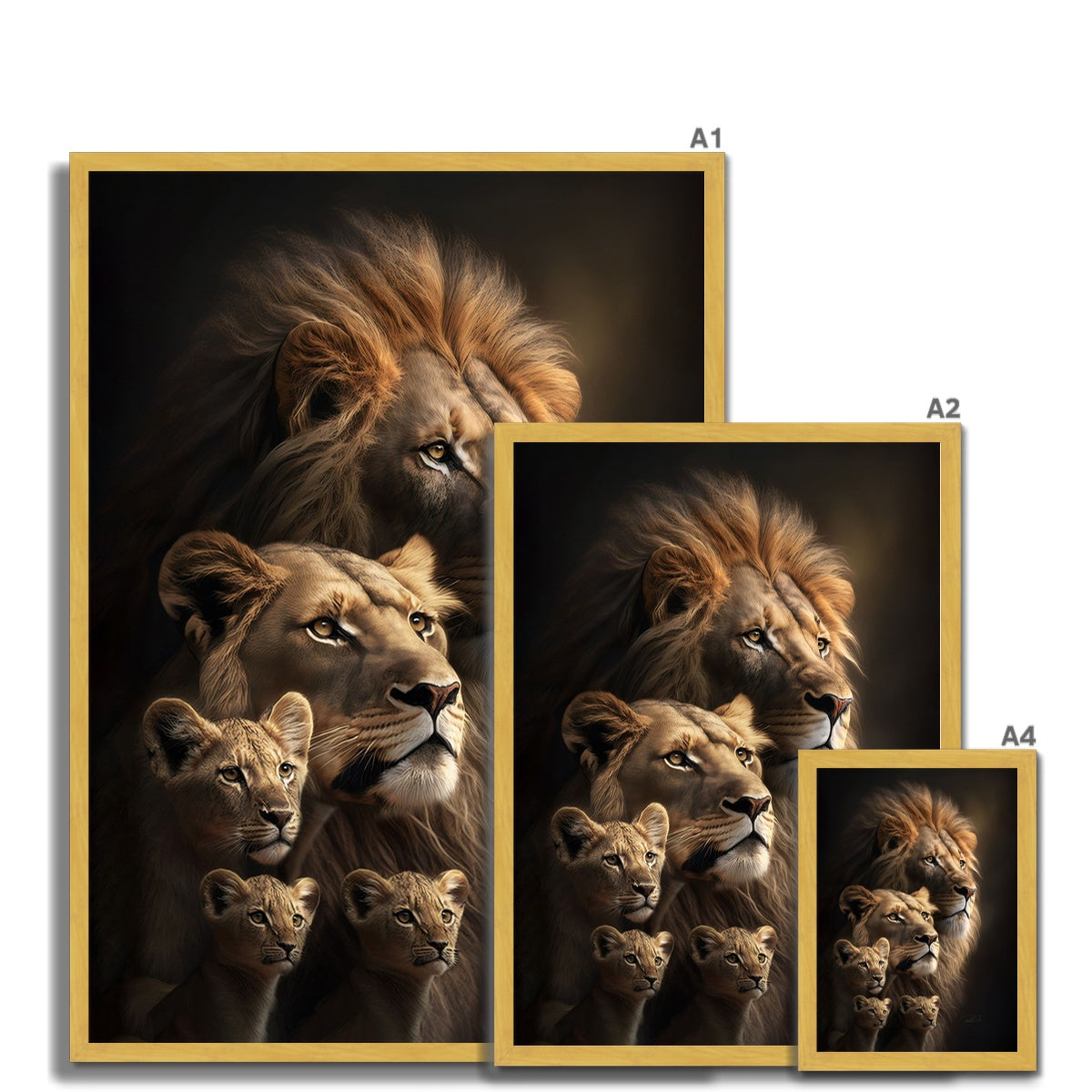 The Majestic Pride Antique Framed Print
