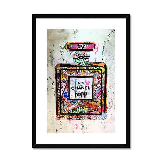 Chanel No 5 Graffiti Framed & Mounted Print