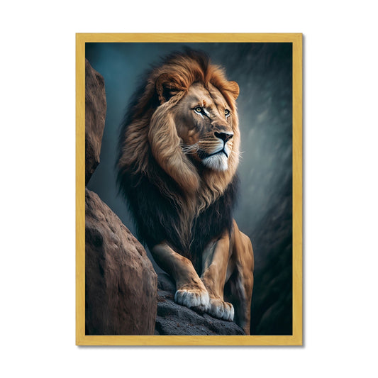 Jungle King Antique Framed Print