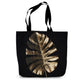 Golden Monstera  Canvas Bag