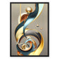 Golden Swirl Float Framed Canvas