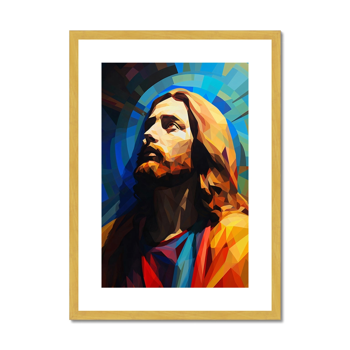 Christ in Prism Antique Framed & Mounted Print