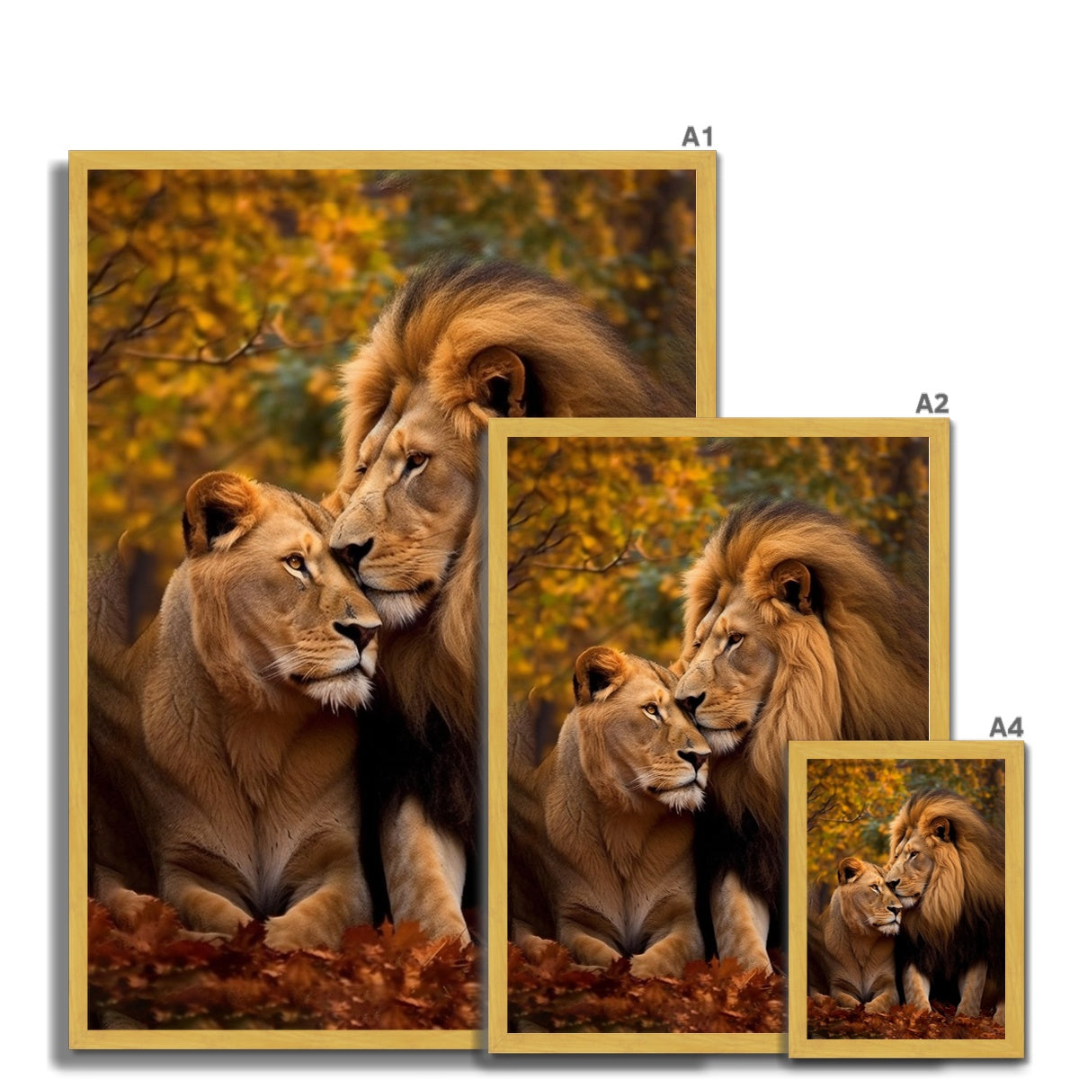 Majestic Companions Antique Framed Print