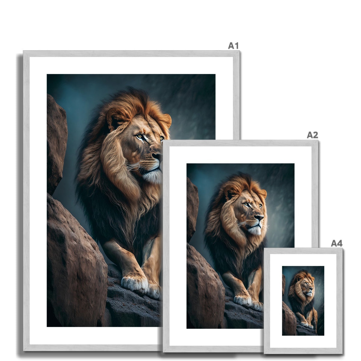 Jungle King Antique Framed & Mounted Print
