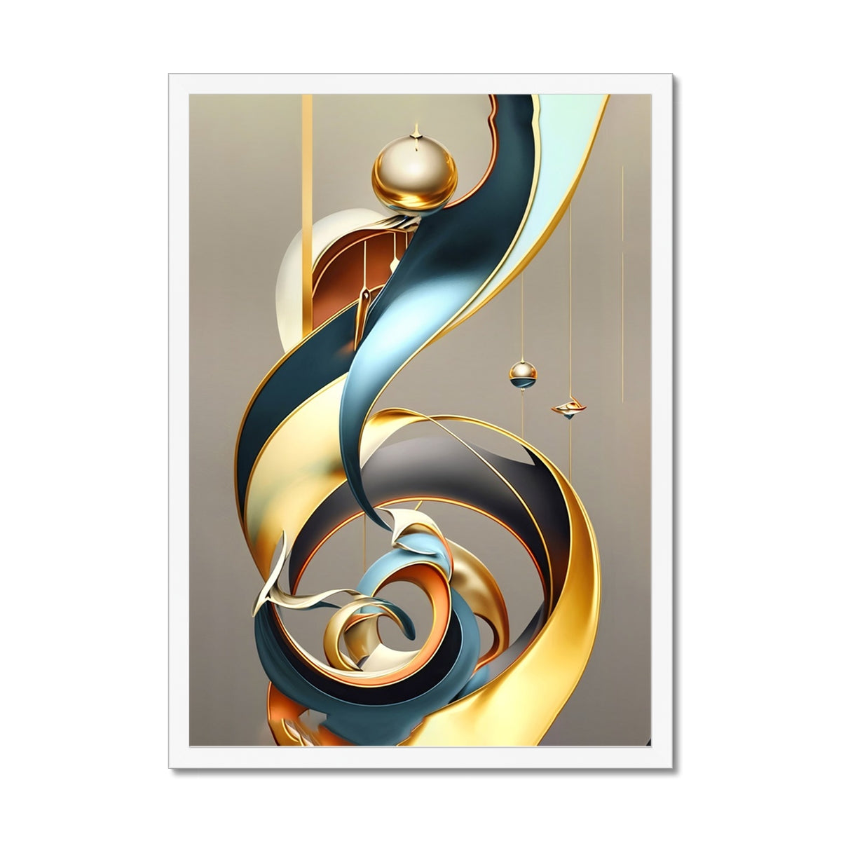 Golden Swirl Framed Print