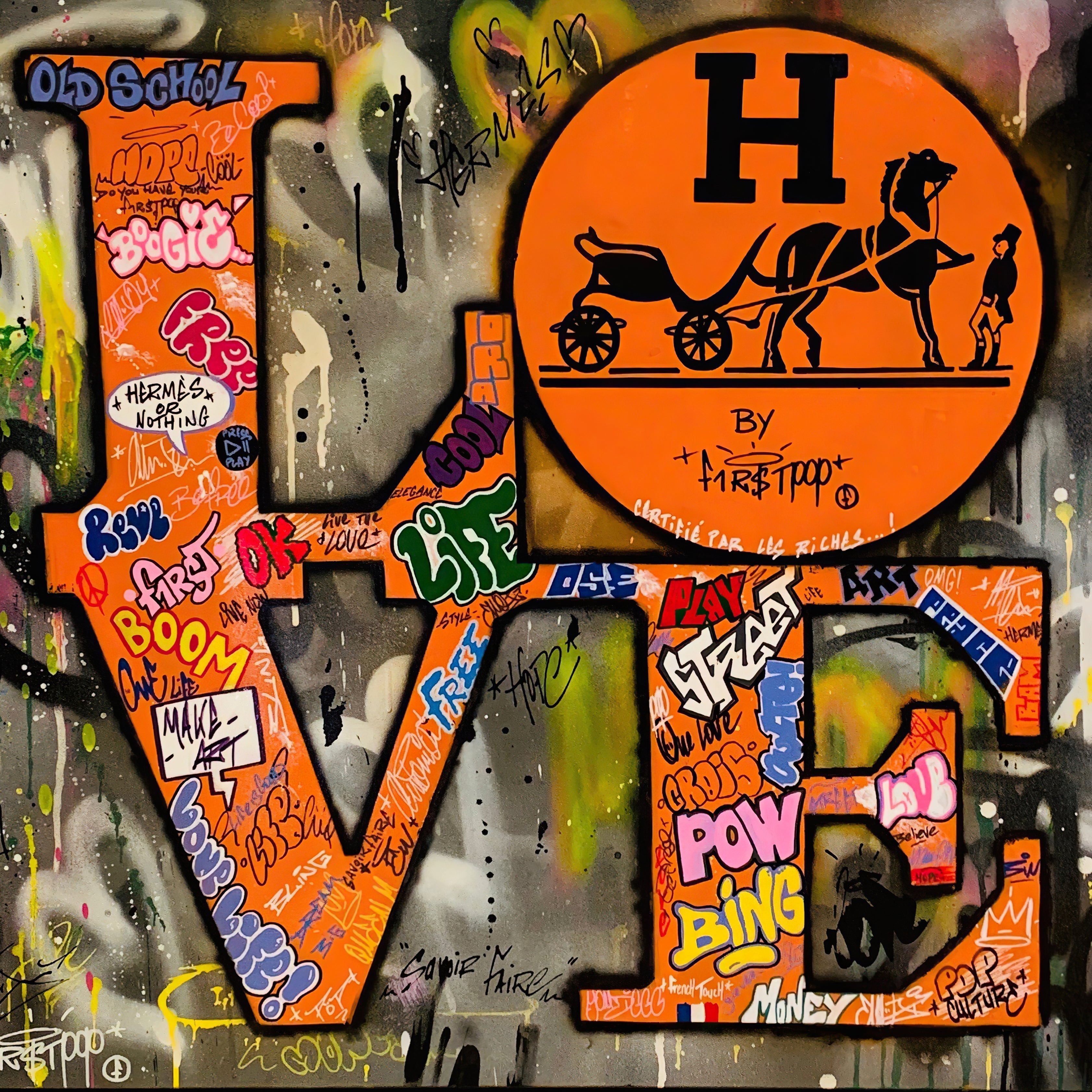 Hermes Love Graffiti – Kanvasartkingdom