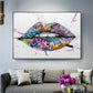 Graffiti lips street art