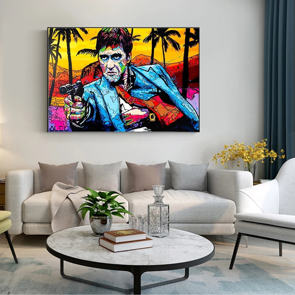 Tony Montana Graffiti Canvas