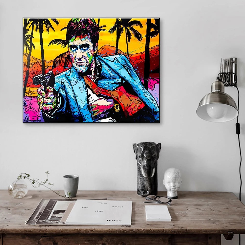 Tony Montana Graffiti Canvas