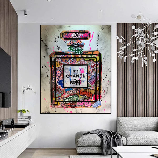Chanel No 5 Graffiti art – Kanvasartkingdom Chanel No 5 Graffiti art – Kanvasartkingdom