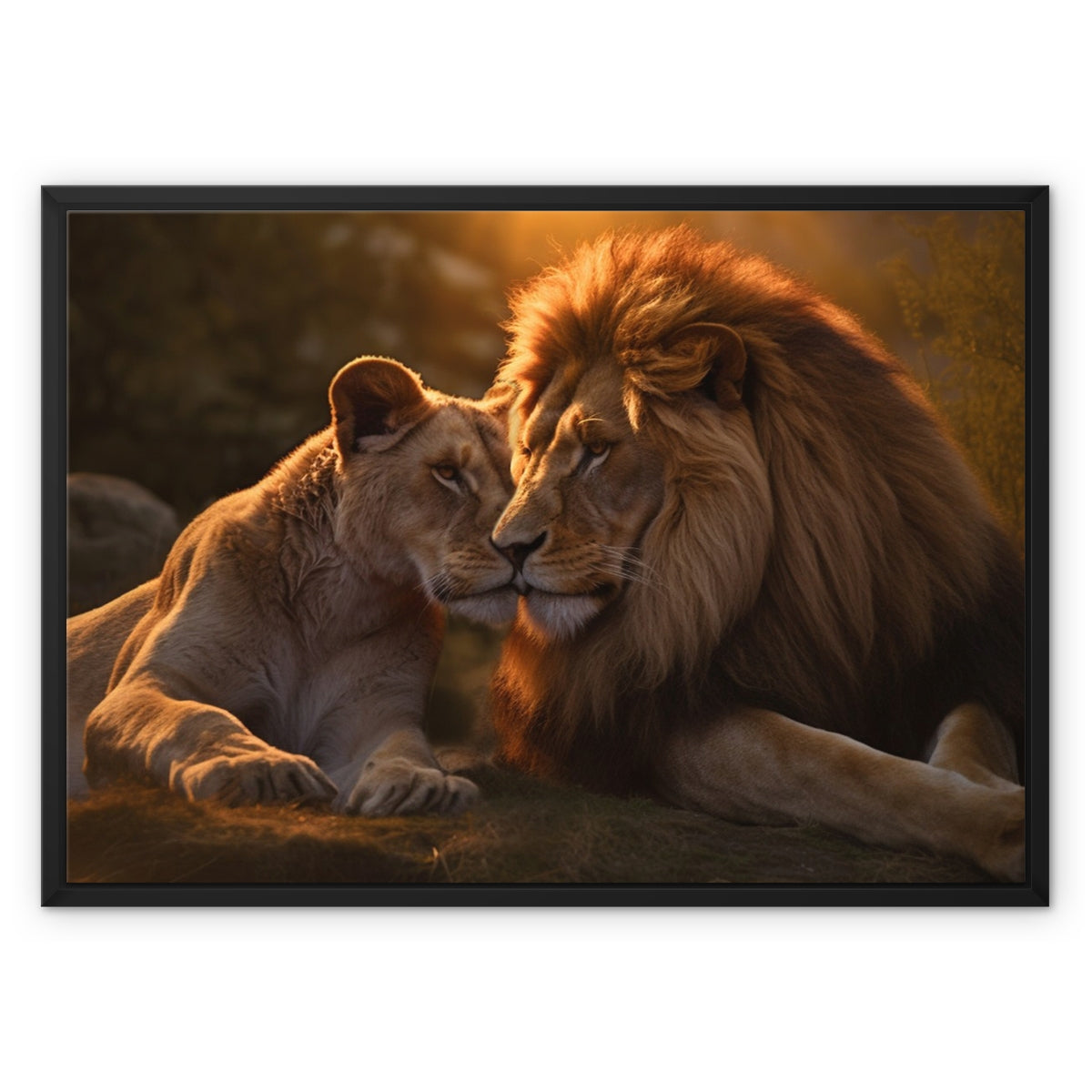 The Lion's Bond Float Framed Canvas