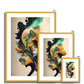 Abstract Burst Antique Framed & Mounted Print