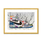 Jordan Dior OG Graffiti Antique Framed & Mounted Print