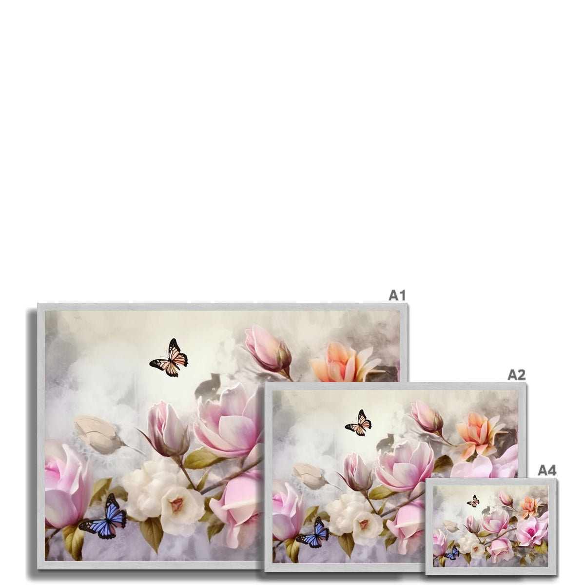 Whispering Blooms Antique Framed Print