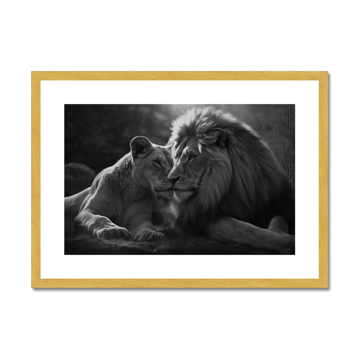 Pride's Embrace Antique Framed & Mounted Print