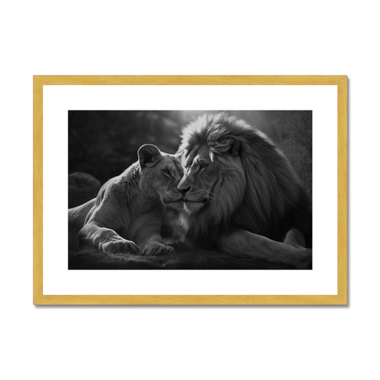 Pride's Embrace Antique Framed & Mounted Print