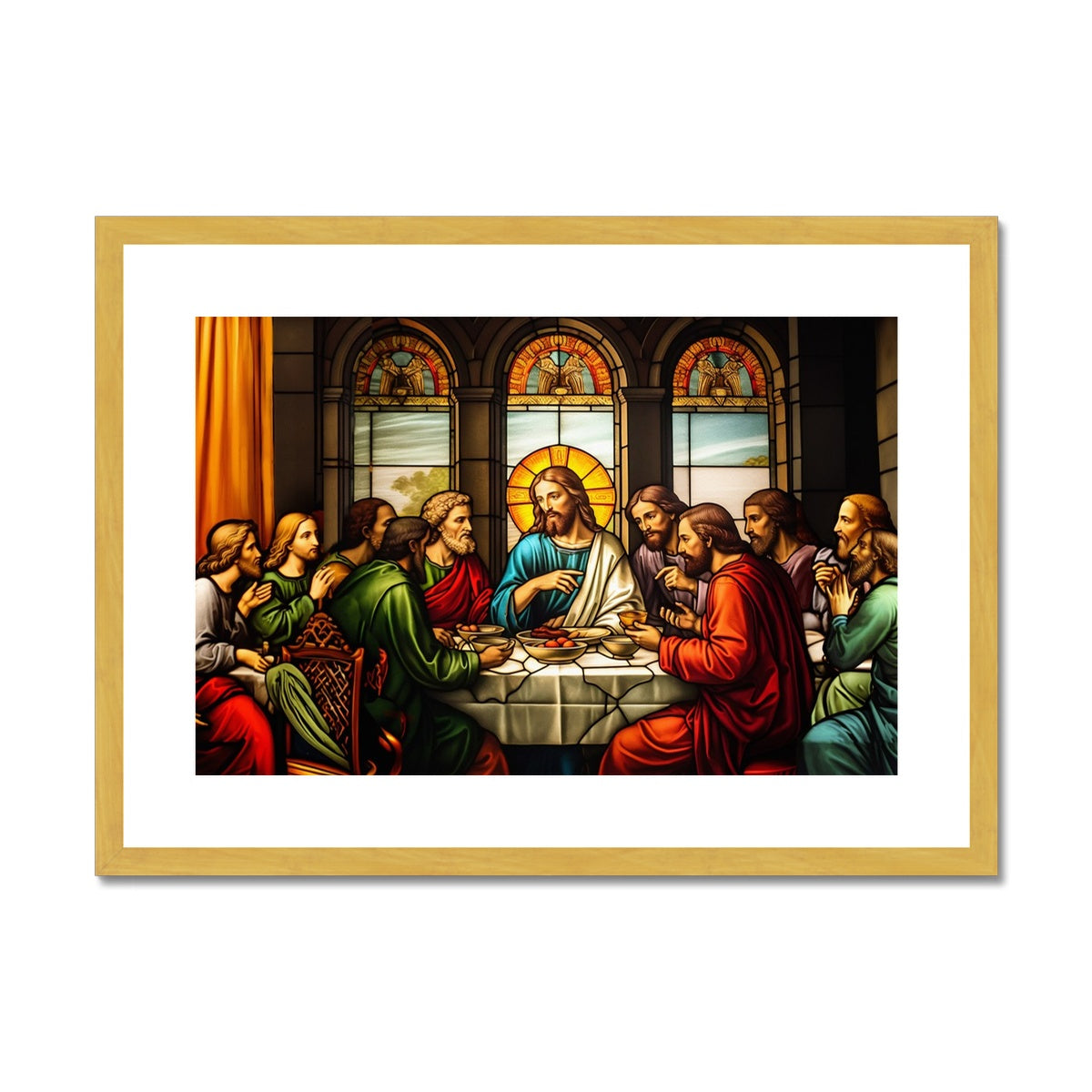The Last Supper Antique Framed & Mounted Print
