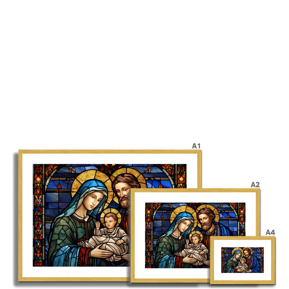 The Holy Family Antique Framed & Mounted Print