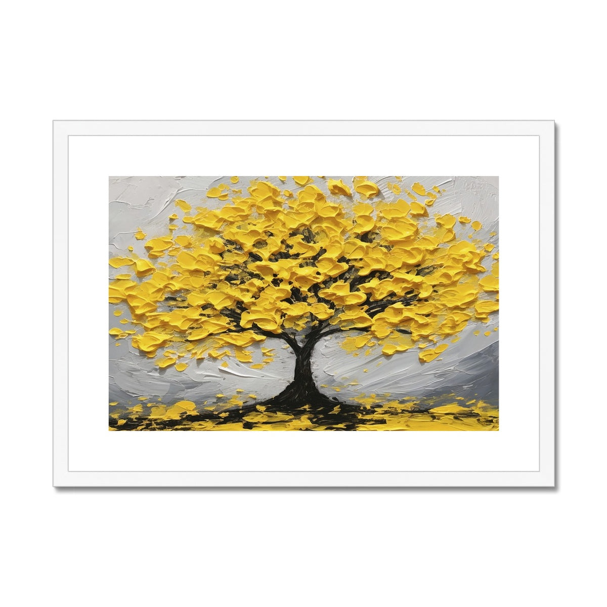 Golden Flourish Framed & Mounted Print