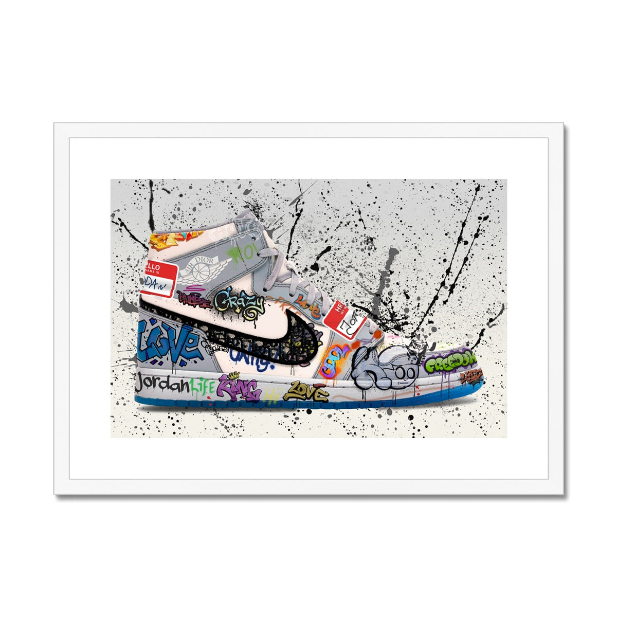 Jordan Dior OG Graffiti Framed & Mounted Print