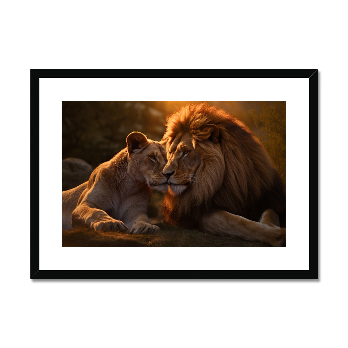 The Lion's Bond Framed & Mounted Print