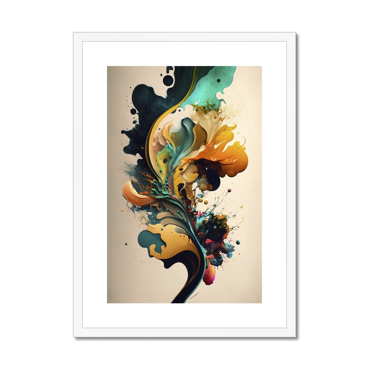 Abstract Burst Framed & Mounted Print