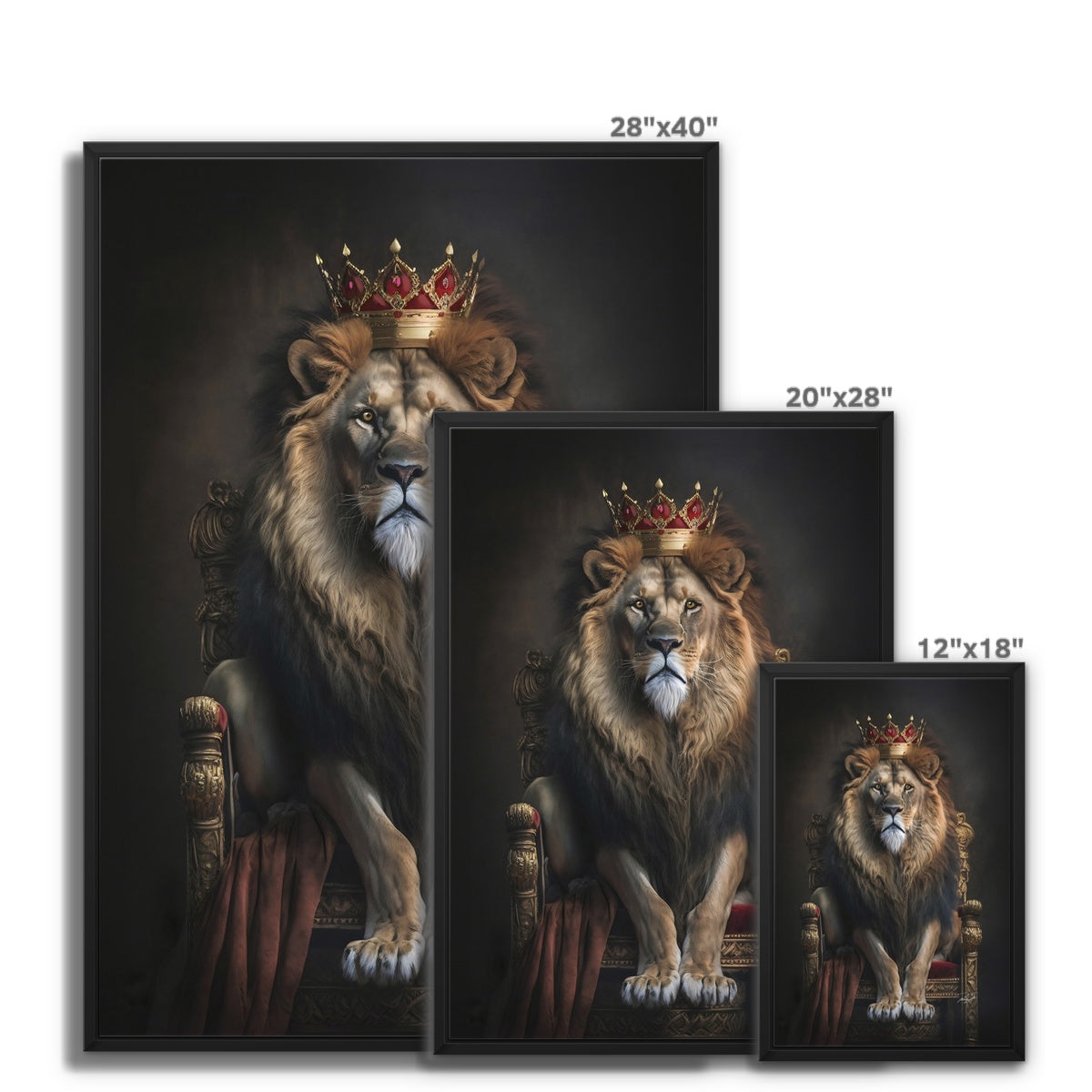 The King Framed Canvas