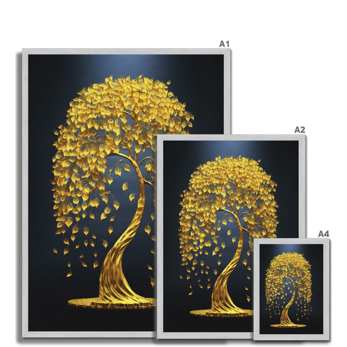 Golden Elegance -Antique Framed Print